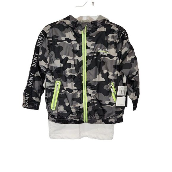 NWT DKNY Baby 3 Piece Jacket, Tee‎ and Joggers Outfit Size 24 months - Picture 1 of 11